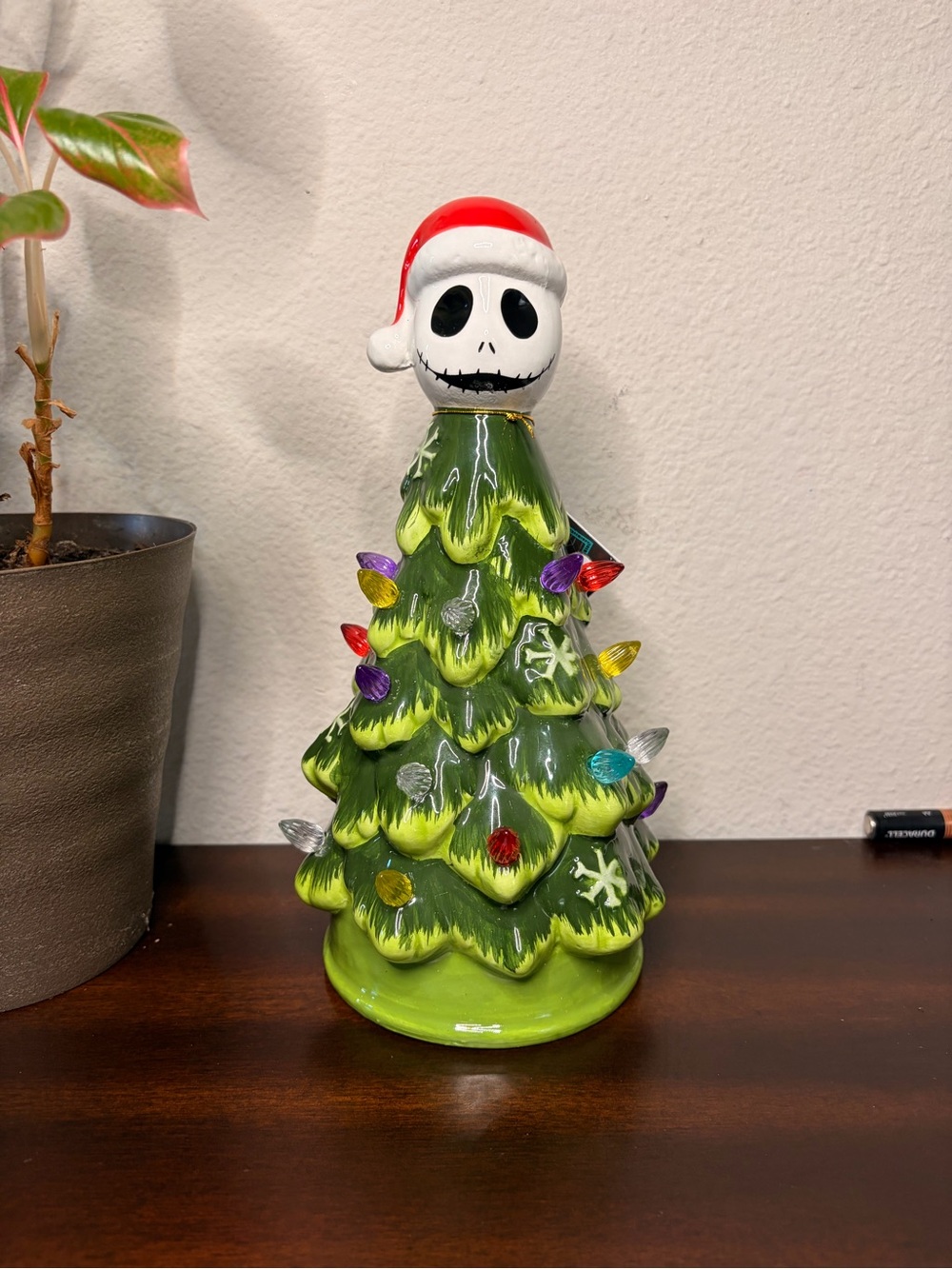 Nightmare before Christmas, ceramic light up tree green
